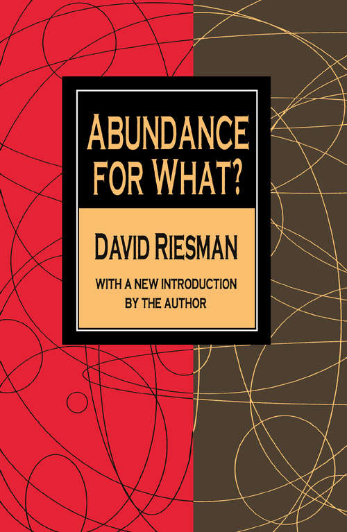 Book cover of Abundance for What?