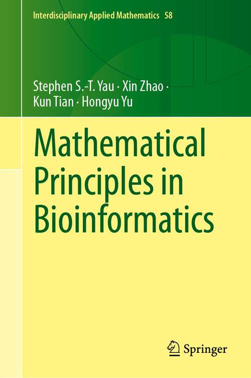 Cover image of Mathematical Principles in Bioinformatics