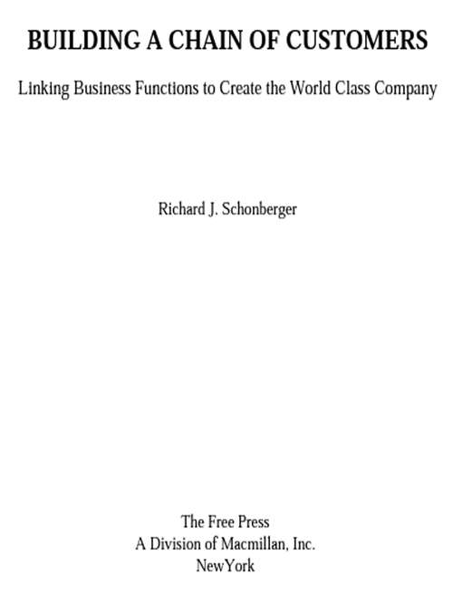 Book cover of Building a Chain of Customers
