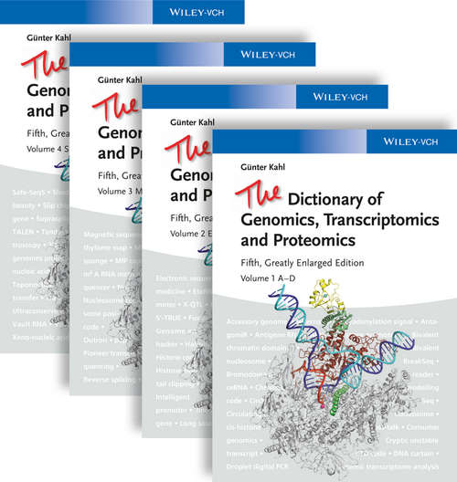 Book cover of The Dictionary of Genomics, Transcriptomics and Proteomics