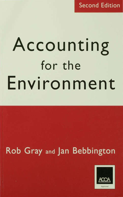 Book cover of Accounting for the Environment
