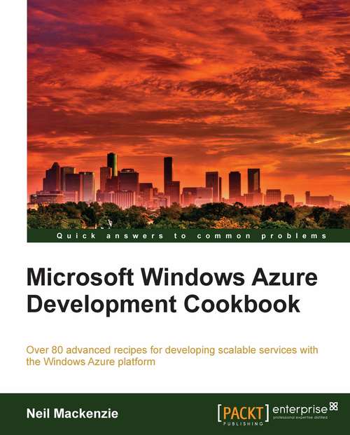 Book cover of Microsoft Windows Azure Development Cookbook
