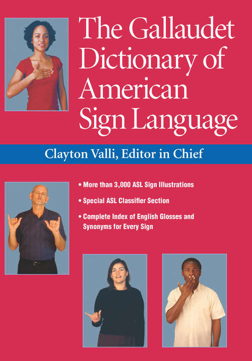Book cover of The Gallaudet Dictionary of American Sign Language
