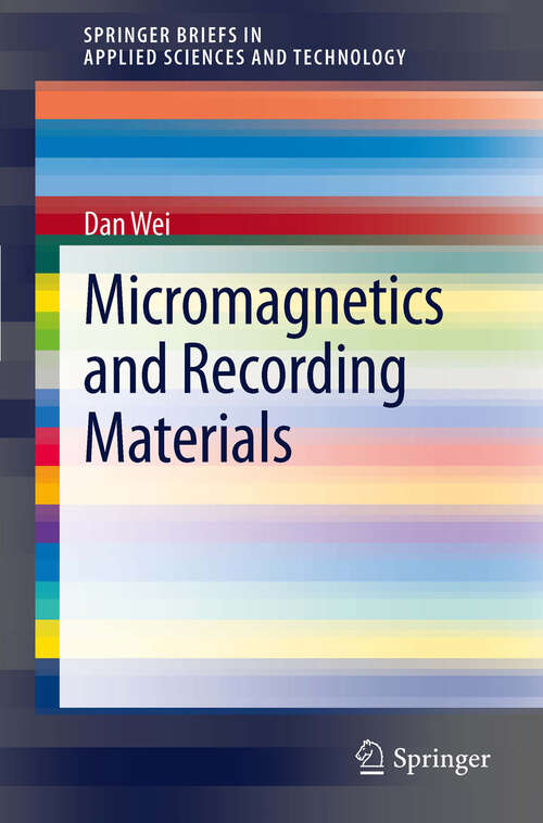 Book cover of Micromagnetics and Recording Materials