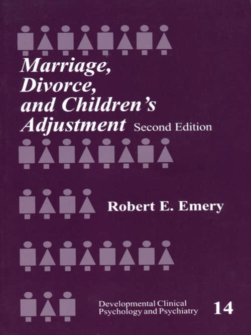 Book cover of Marriage, Divorce, and Children's Adjustment