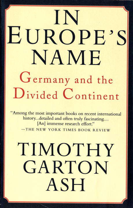 Book cover of In Europe's Name