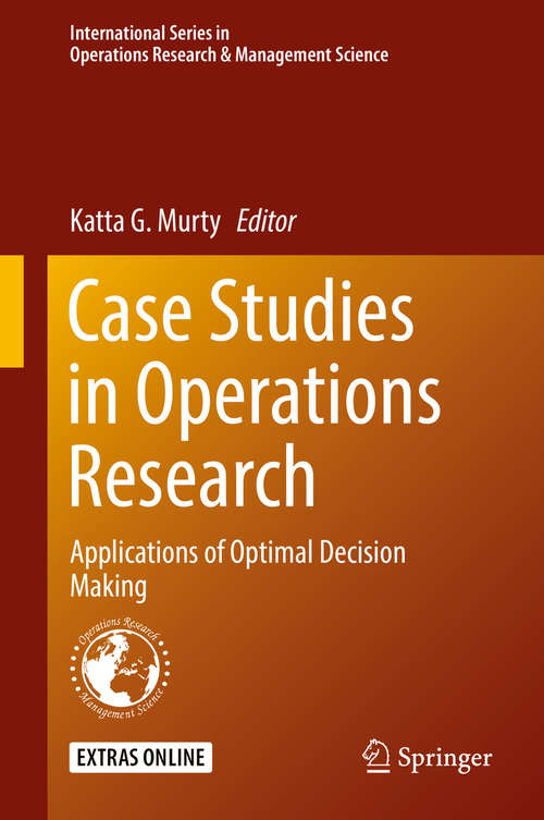 Book cover of Case Studies in Operations Research