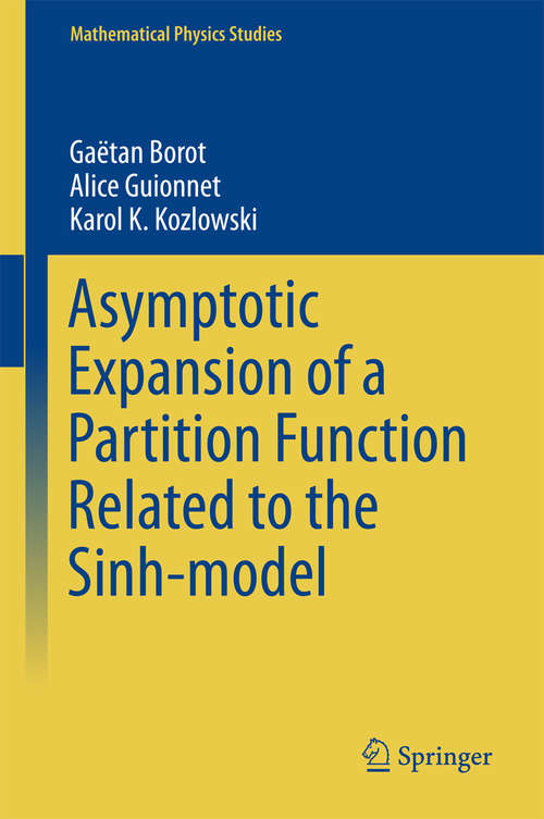 Book cover of Asymptotic Expansion of a Partition Function Related to the Sinh-model