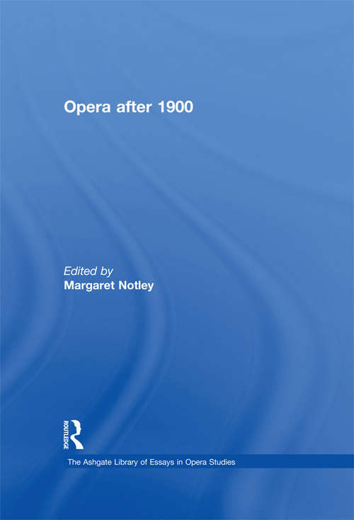 Book cover of Opera after 1900