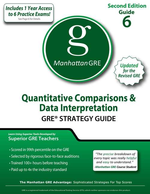 Book cover of Quantitative Comparisons & Data Interpretations Math GRE Strategy Guide
