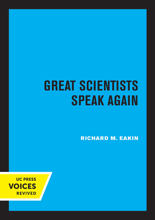 Book cover of Great Scientists Speak Again (2)