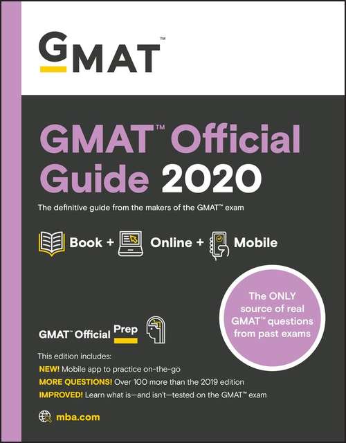 Book cover of GMAT Official Guide 2020: Book + Online Question Bank
