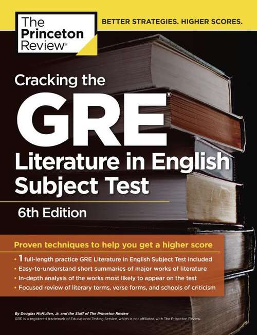 Book cover of Cracking the GRE Literature in English Subject Test