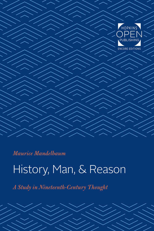 Book cover of History, Man, and Reason: A Study in Nineteenth-Century Thought