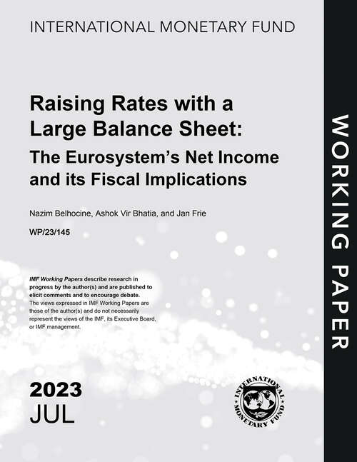Book cover of Raising Rates with a Large Balance Sheet: The Eurosystem’s Net Income and its Fiscal Implications (Imf Working Papers)