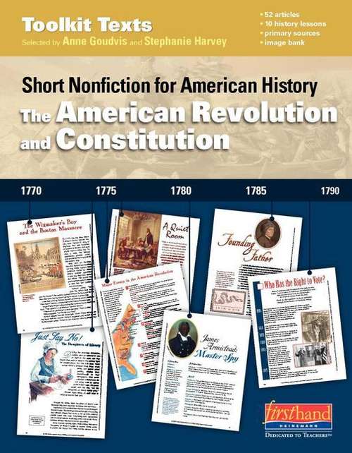 Book cover of American Revolution And Constitution: Short Nonfiction For American History (Toolkit Texts)