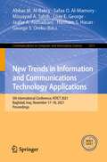 New Trends in Information and Communications Technology Applications: 5th International Conference, NTICT 2021, Baghdad, Iraq, November 17–18, 2021, Proceedings (Communications in Computer and Information Science #1511)