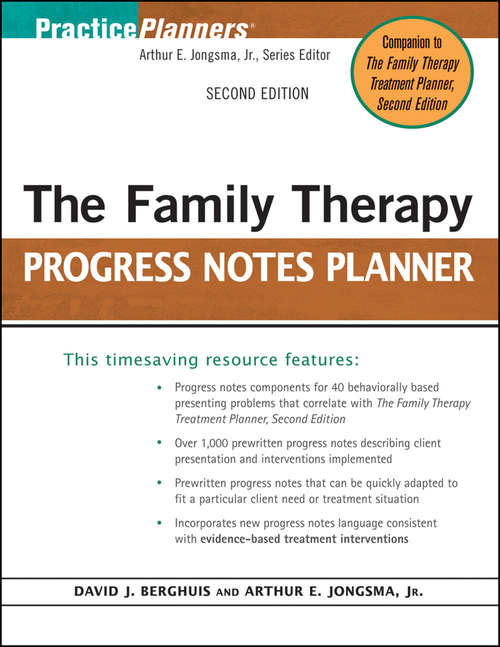 Book cover of The Family Therapy Progress Notes Planner