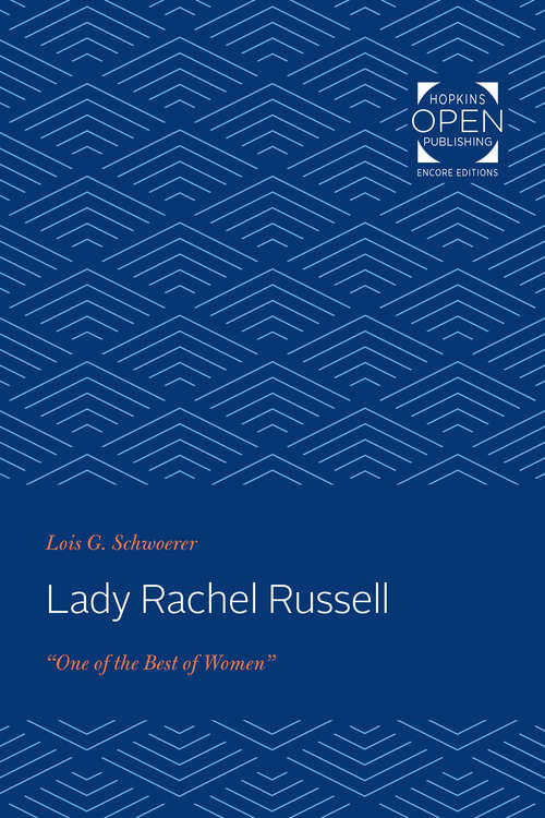 Book cover of Lady Rachel Russell: "One of the Best of Women"