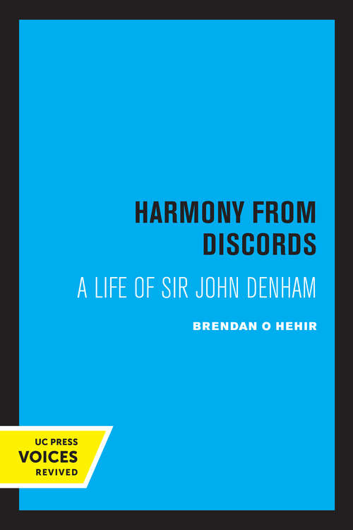 Book cover of Harmony from Discords: A Life of Sir John Denham