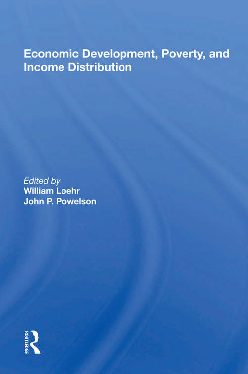 Book cover of Economic Development, Poverty, And Income Distribution