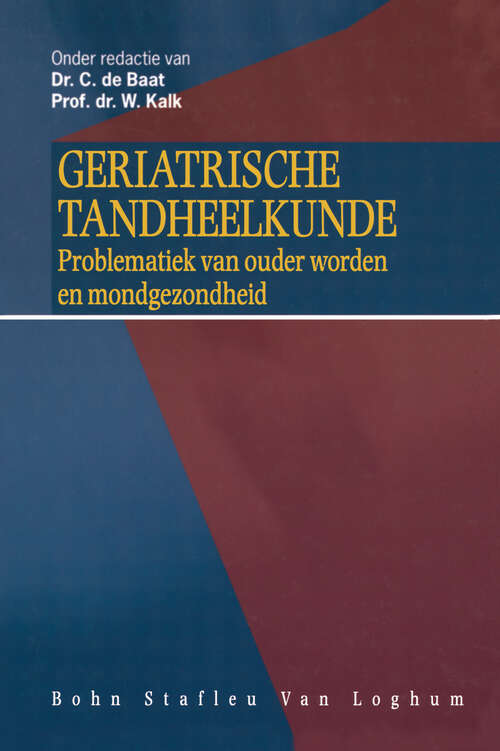 Book cover of Geriatrische tandheelkunde