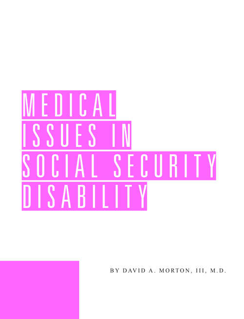 Book cover of Medical Issues in Social Security Disability
