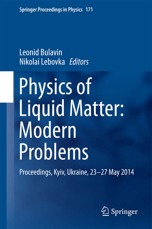 Book cover of Physics of Liquid Matter: Modern Problems