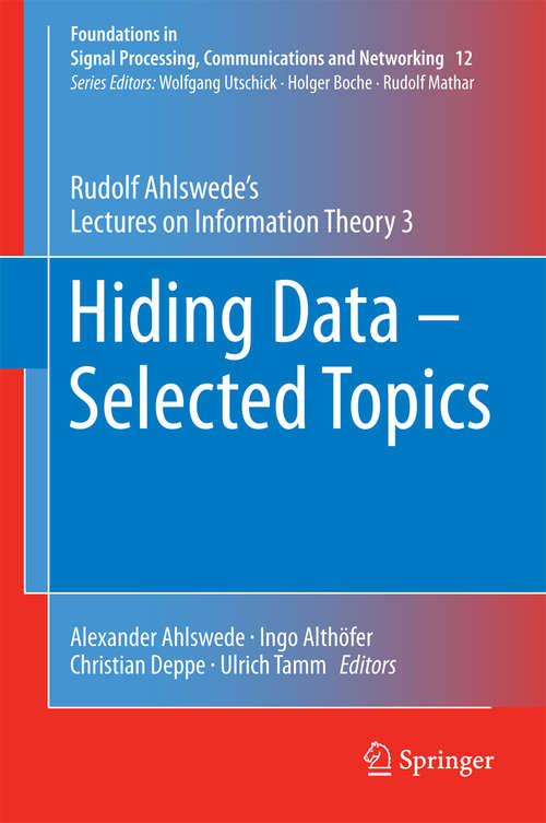 Book cover of Hiding Data - Selected Topics