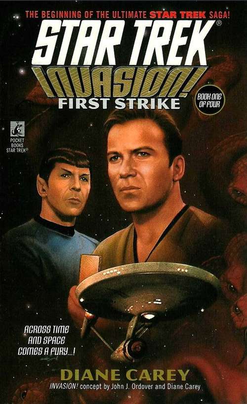 Book cover of First Strike: Invasion! #1 (Star Trek: Vanguard  #79)