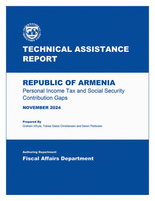 Book cover of Republic of Armenia: Technical Assistance Report-Personal Income Tax and Social Security Contribution Gaps