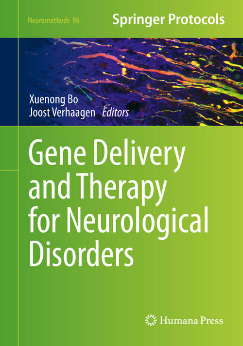 Book cover of Gene Delivery and Therapy for Neurological Disorders