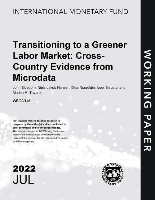 Book cover of Transitioning to a Greener Labor Market: Cross-Country Evidence from Microdata