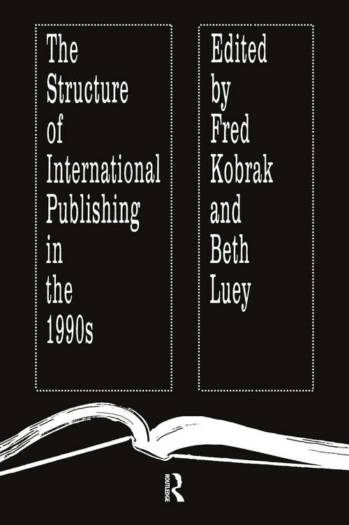 Book cover of The Structure of International Publishing in the 1990s