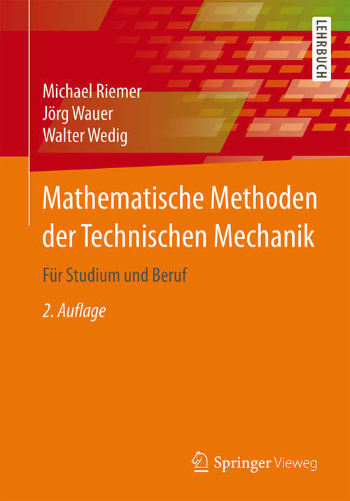 Book cover of Mathematische Methoden der Technischen Mechanik
