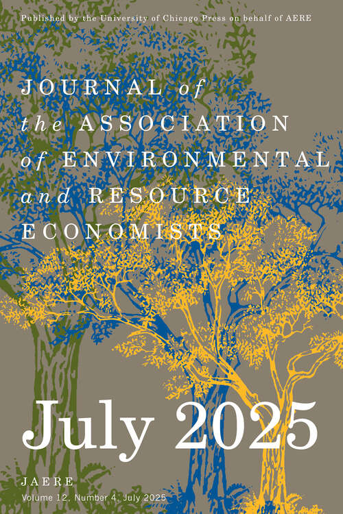 Book cover of Journal of the Association of Environmental and Resource Economists, volume 12 number 4 (July 2025)