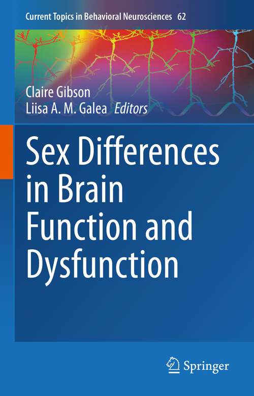 Book cover of Sex Differences in Brain Function and Dysfunction (1st ed. 2023) (Current Topics in Behavioral Neurosciences #62)