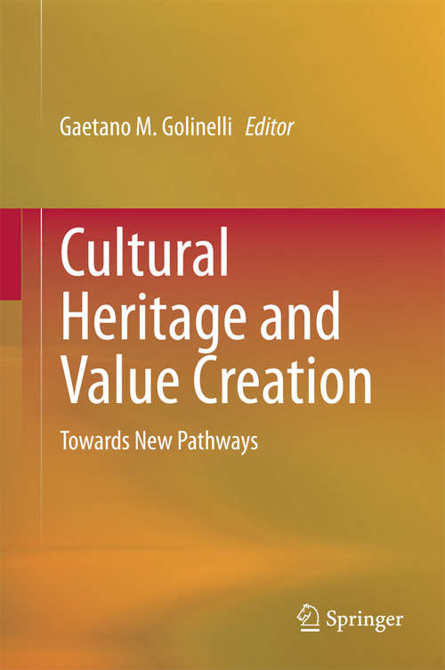 Book cover of Cultural Heritage and Value Creation