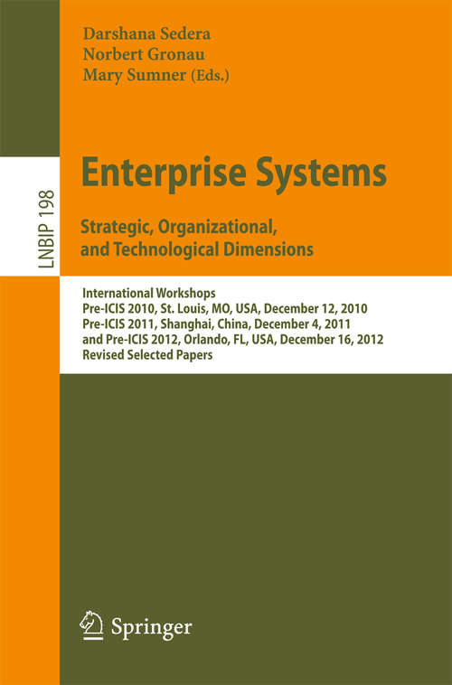Book cover of Enterprise Systems. Strategic, Organizational, and Technological Dimensions