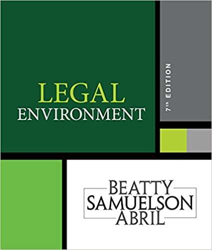 Book cover of Legal Environment (Seventh Edition)