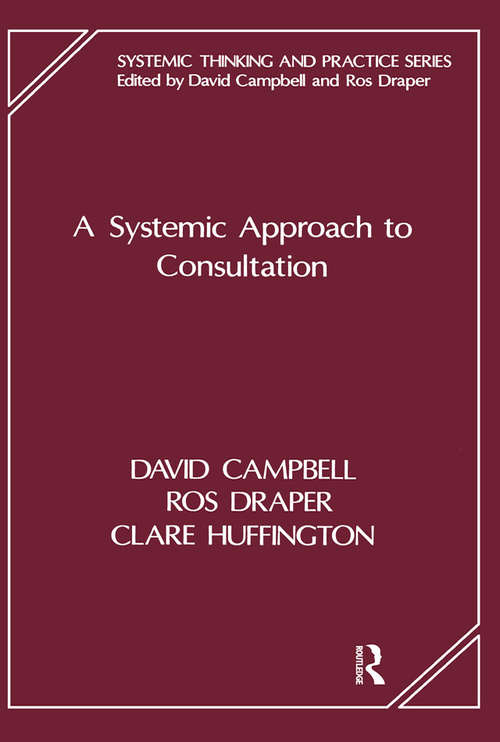 A Systemic Approach to Consultation (The Systemic Thinking and Practice Series)