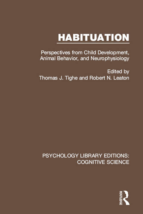 Habituation: Perspectives from Child Development, Animal Behavior, and Neurophysiology (Psychology Library Editions: Cognitive Science)