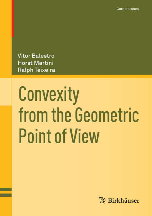 Book cover of Convexity from the Geometric Point of View (2024) (Cornerstones)
