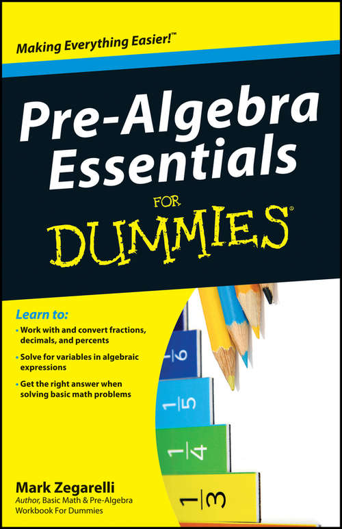 Book cover of Pre-Algebra Essentials For Dummies