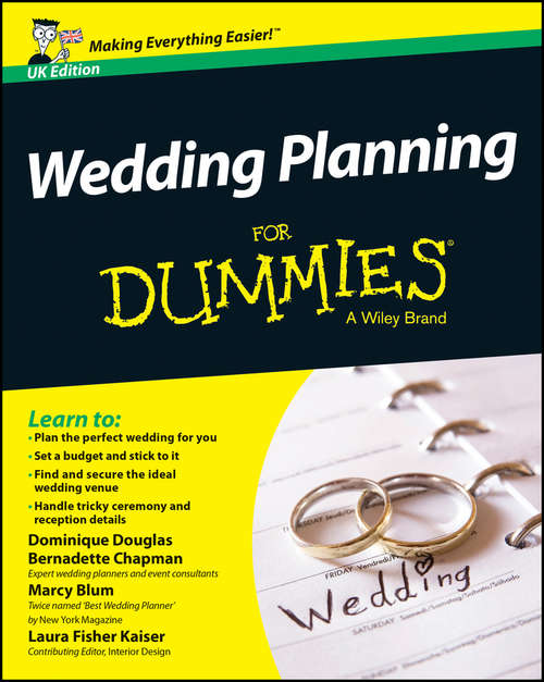 Book cover of Wedding Planning For Dummies
