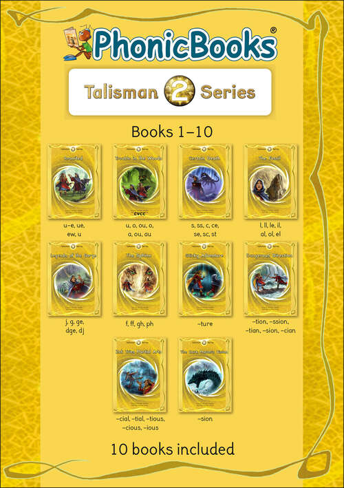 Book cover of Phonic Books Talisman 2: Decodable Books for Older Readers (Alternative Vowel and Consonant Sounds, Common Latin Suffixes) (Phonic Books Catch-Up Decodable Readers)