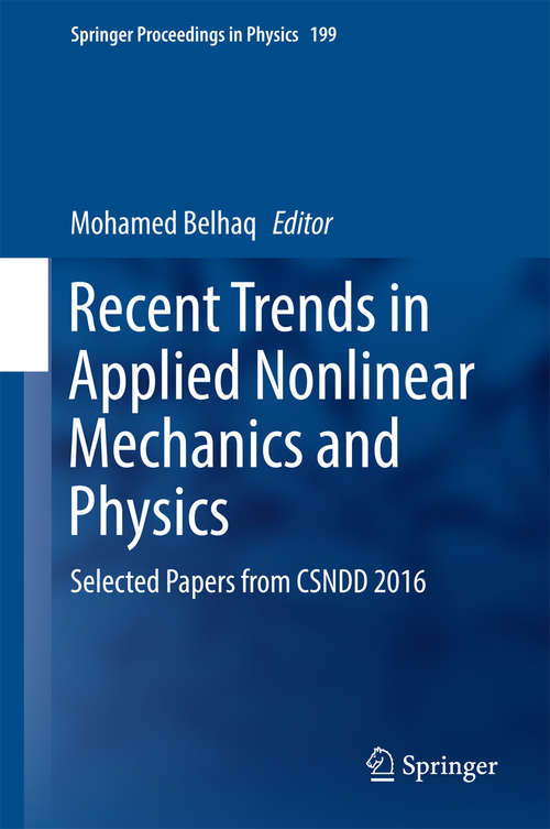 Book cover of Recent Trends in Applied Nonlinear Mechanics and Physics