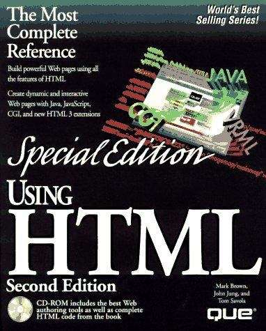Special Edition Using Html, Second Edition