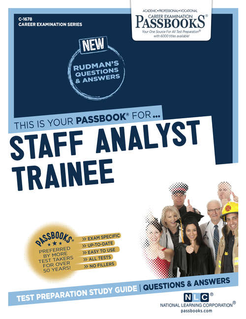 Book cover of Staff Analyst Trainee: Passbooks Study Guide (Career Examination Series)