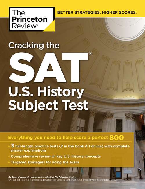 Book cover of Cracking the SAT U.S. History Subject Test